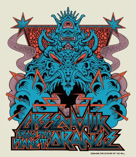 Flyer GREEN MILK FROM THE PLANET ORANGE + MADHOUSE EXPRESS