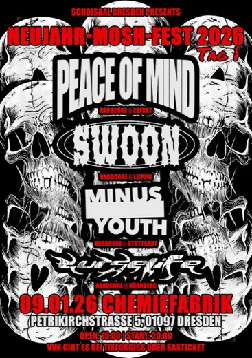 Flyer NEUJAHR-MOSH-FEST 2026 - TAG 1