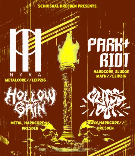 Flyer MYRA + PARK+RIOT + HOLLOW GRIN x GLASS OUT